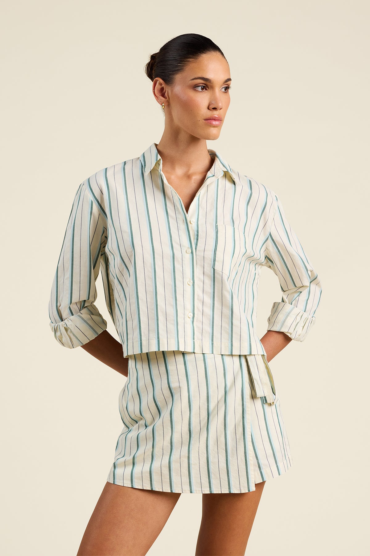 Gracia Skort Verde Stripes