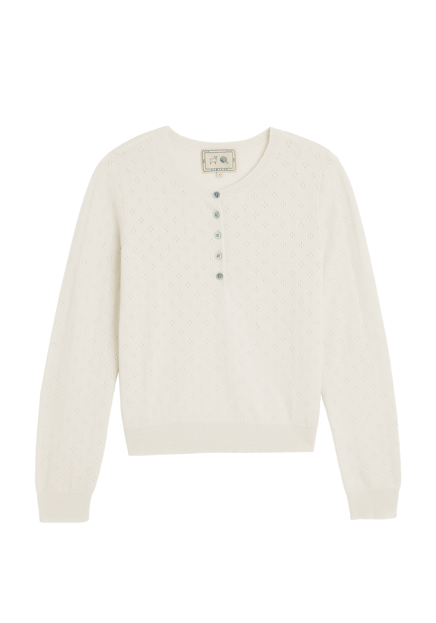 Avery Pointelle Cashmere Sweater ivory | Demy Lee | MARKET