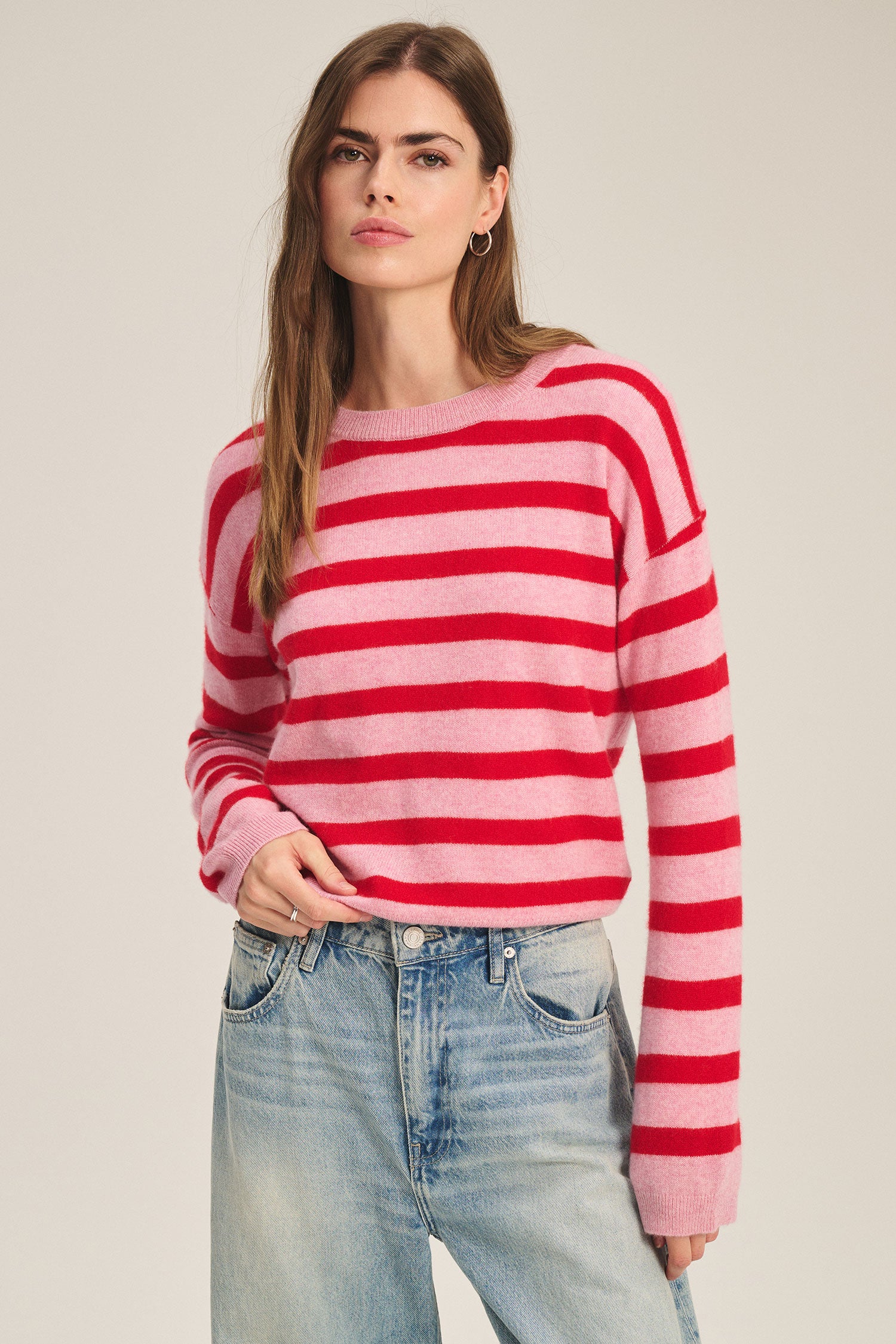 Agnes sweater in candy stripe | Velvet | MARKET