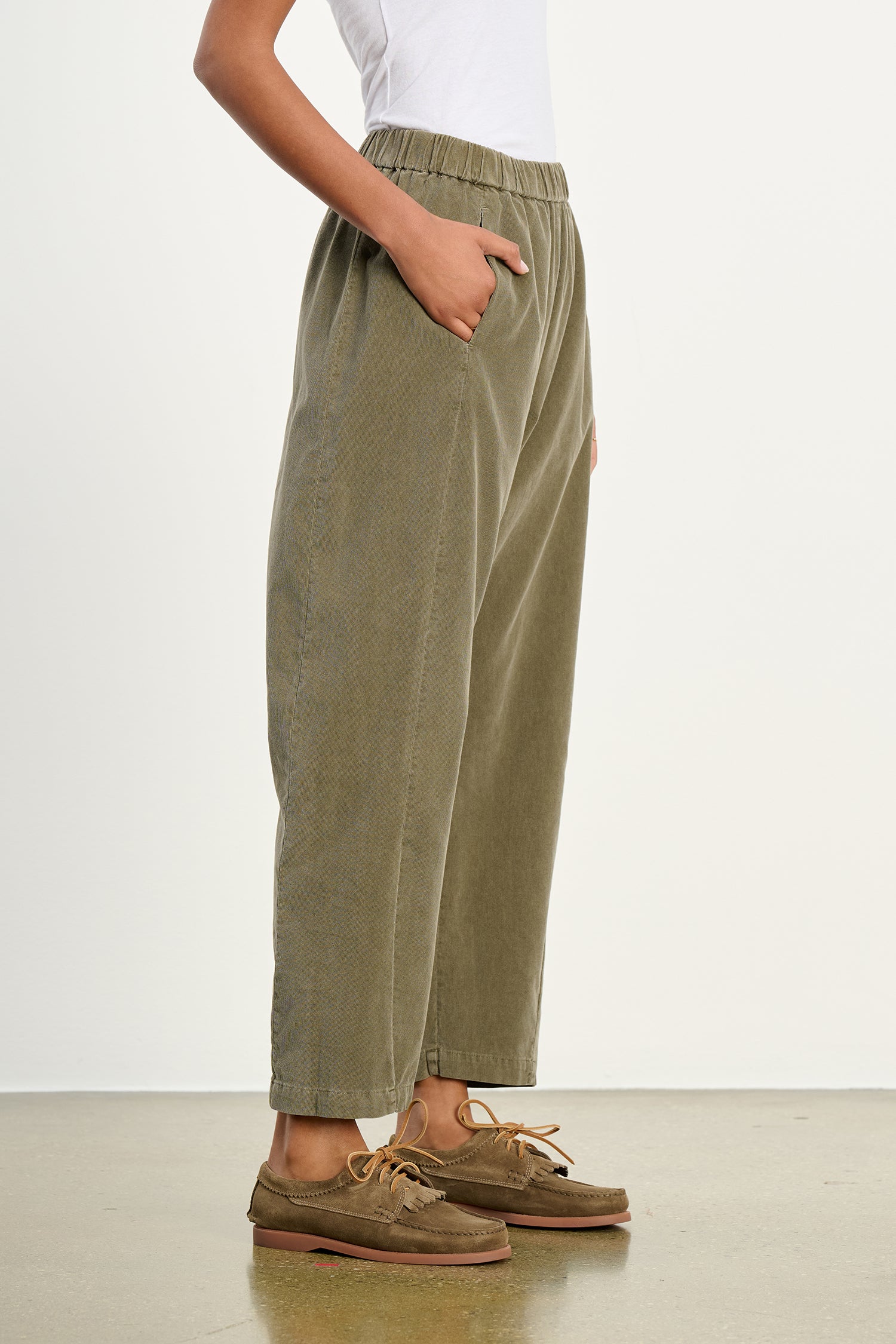 Laney pant cotton cord in fern | Velvet | MARKET