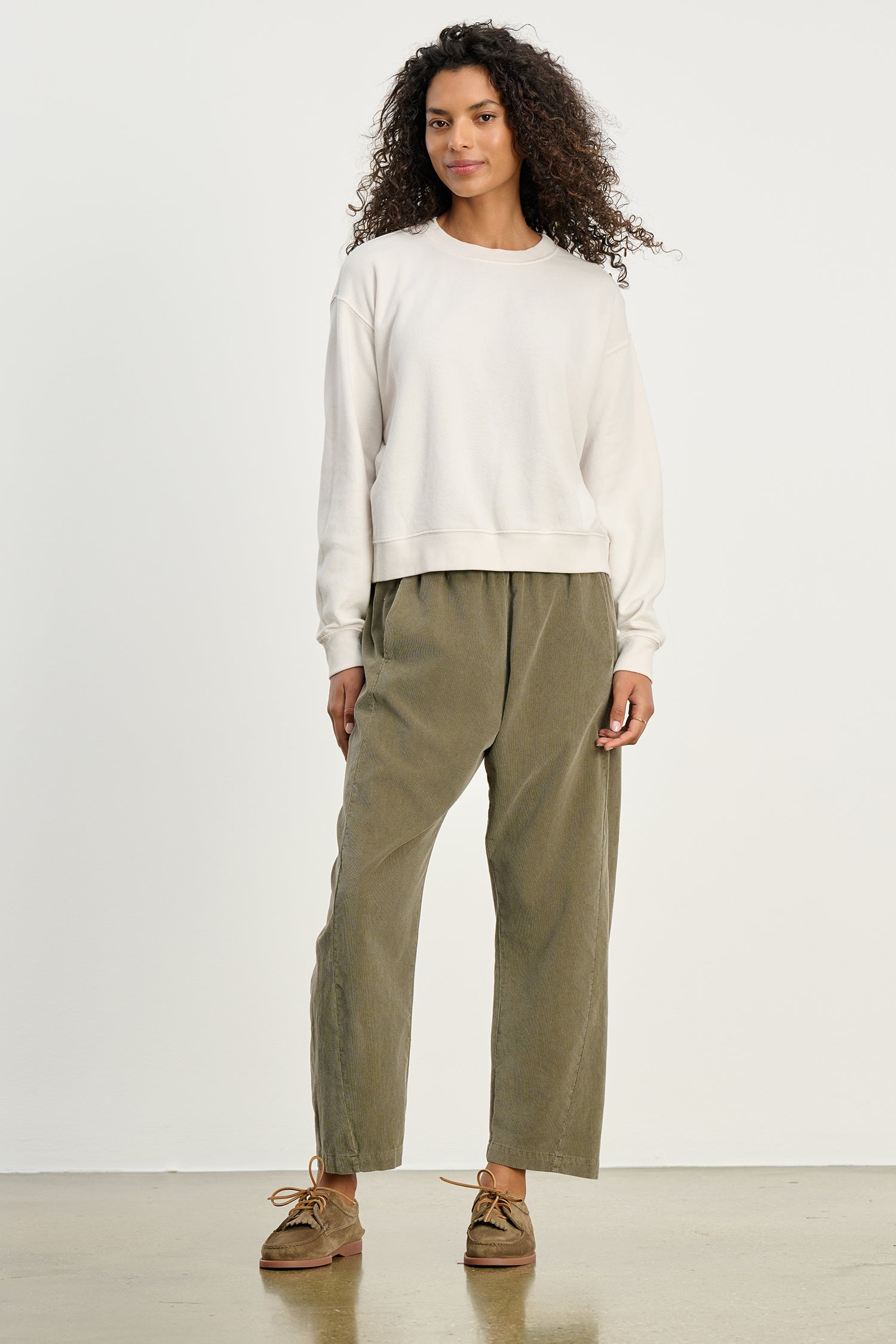 Laney pant cotton cord in fern | Velvet | MARKET