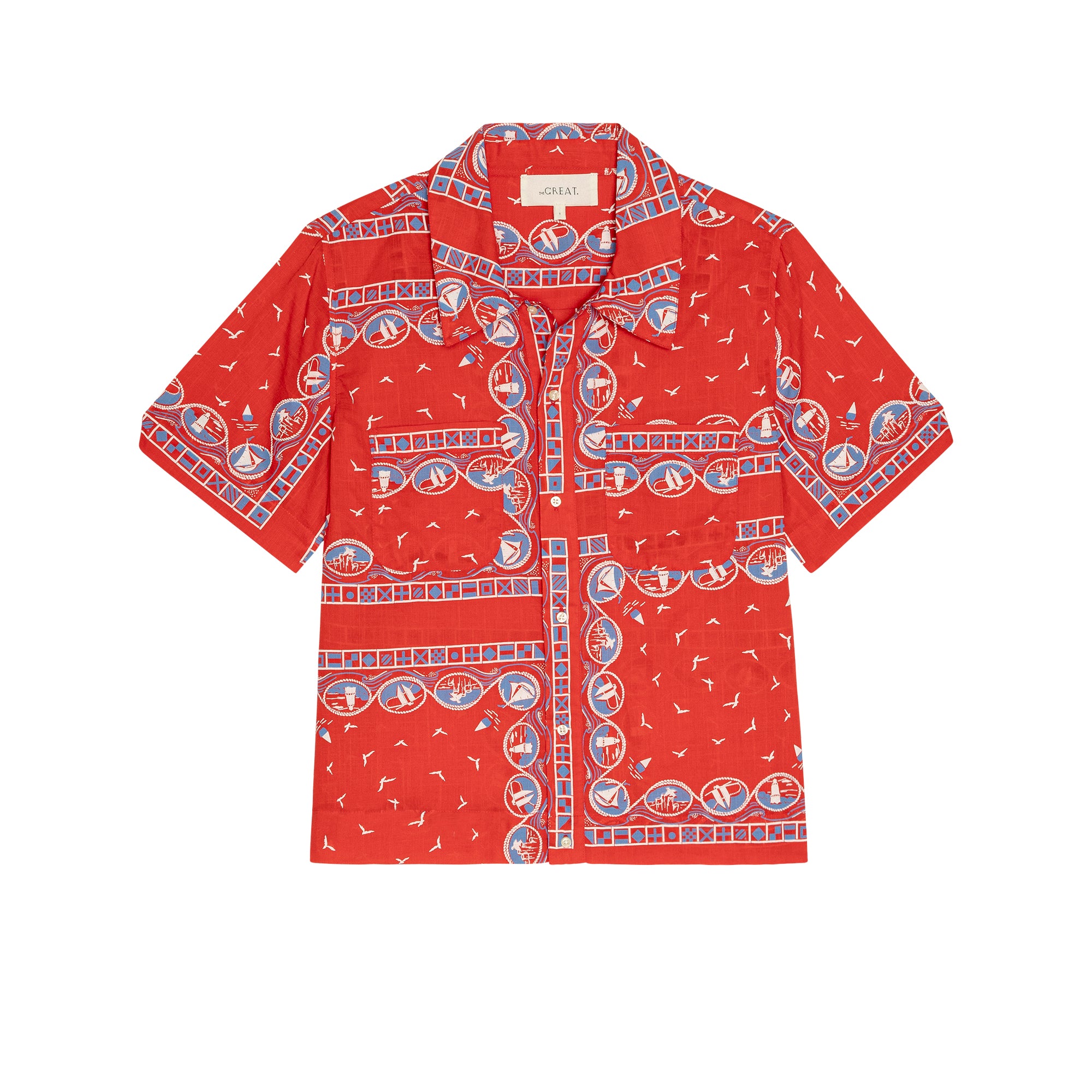 Postcard shirt red sailboat | The Great | MARKET