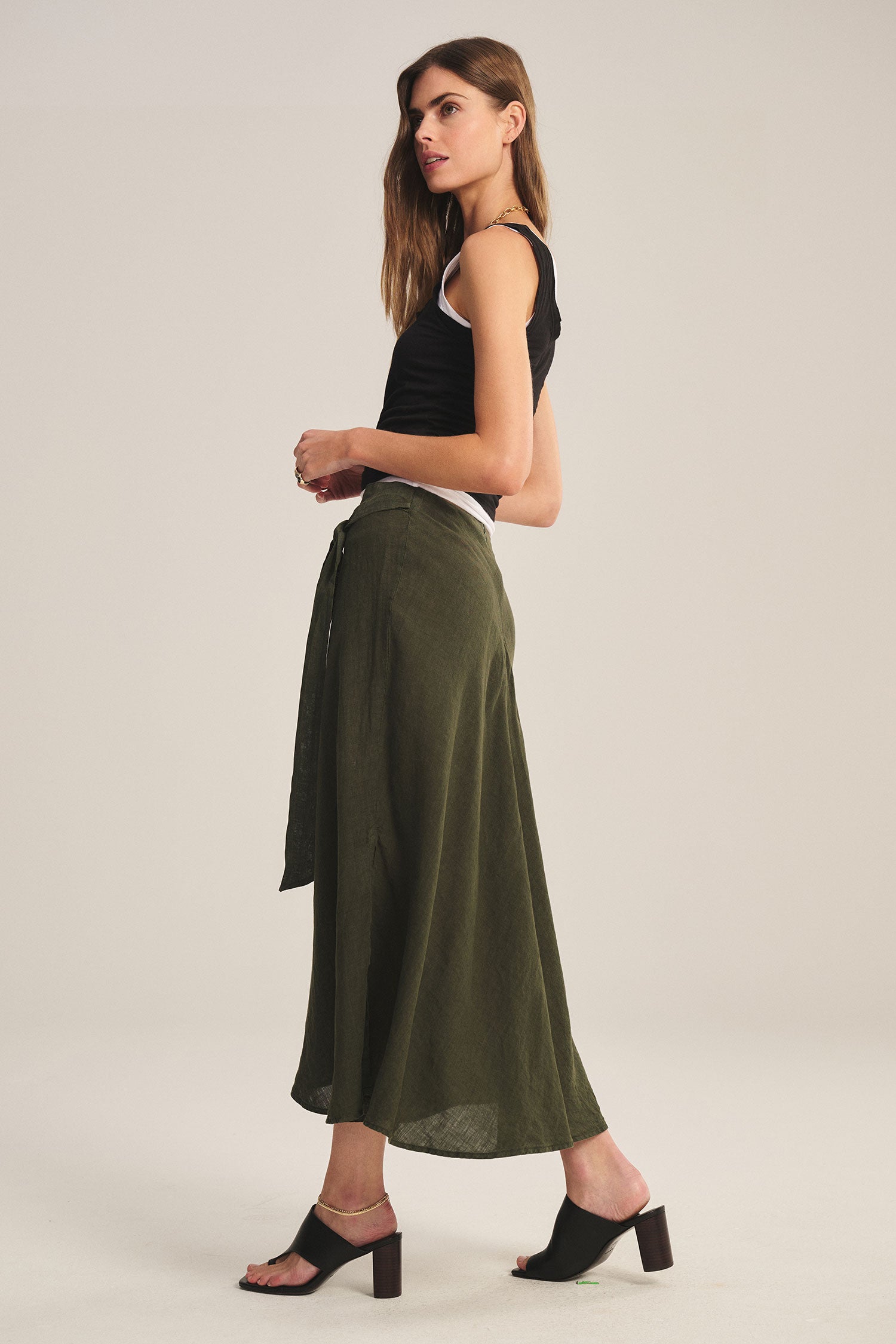 Linen wrap skirt tootsie | Velvet | MARKET