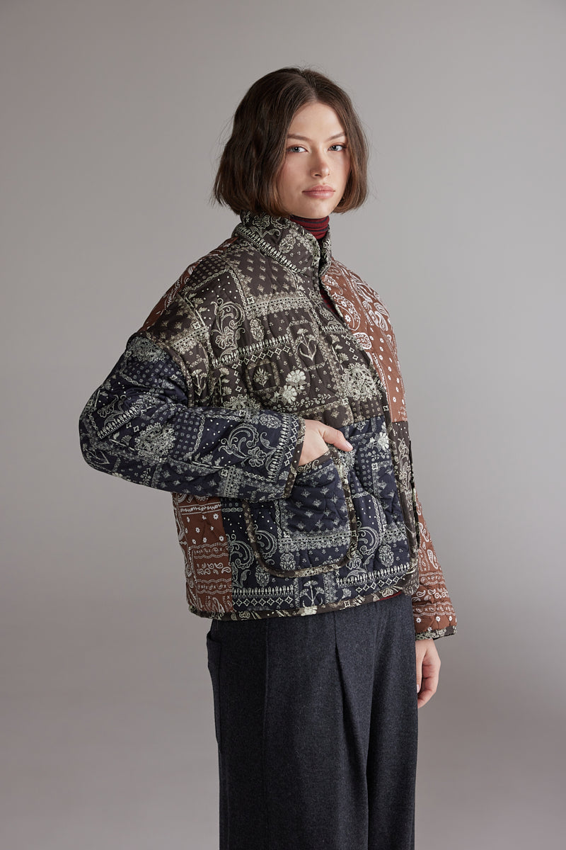 Cotton Patched Quilt Jacket