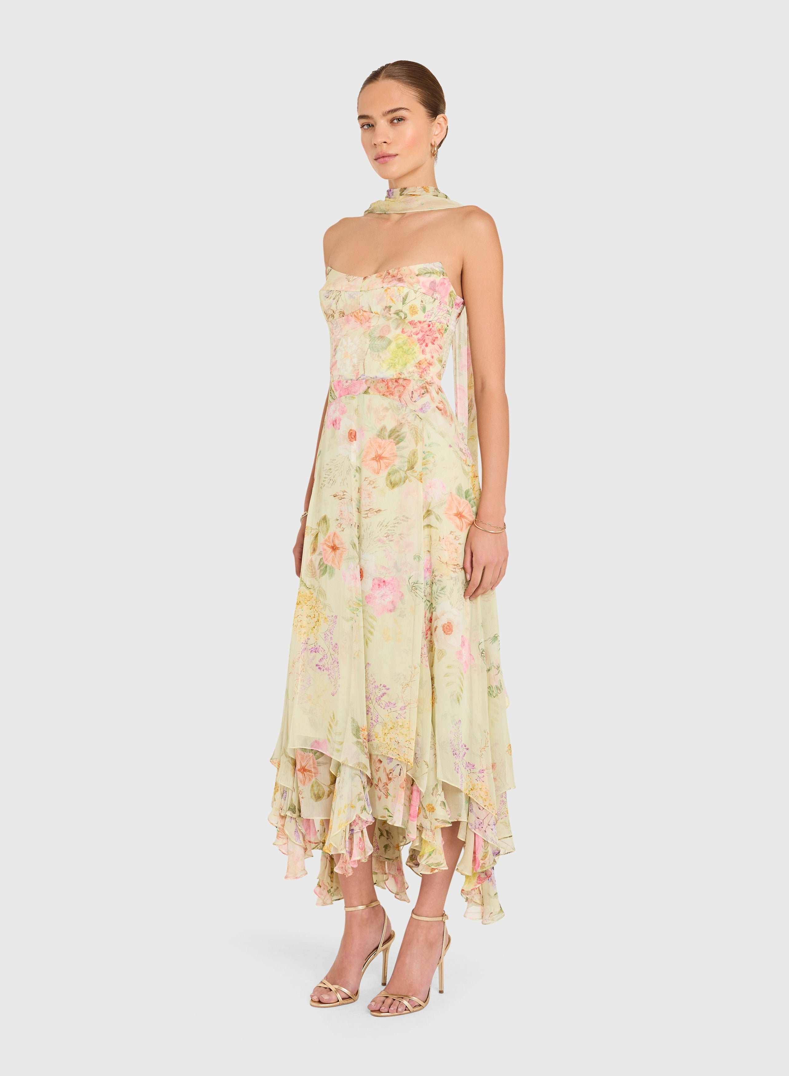 Monterey Dress With Scarf endivemulti | Amanda Uprichard | MARKET