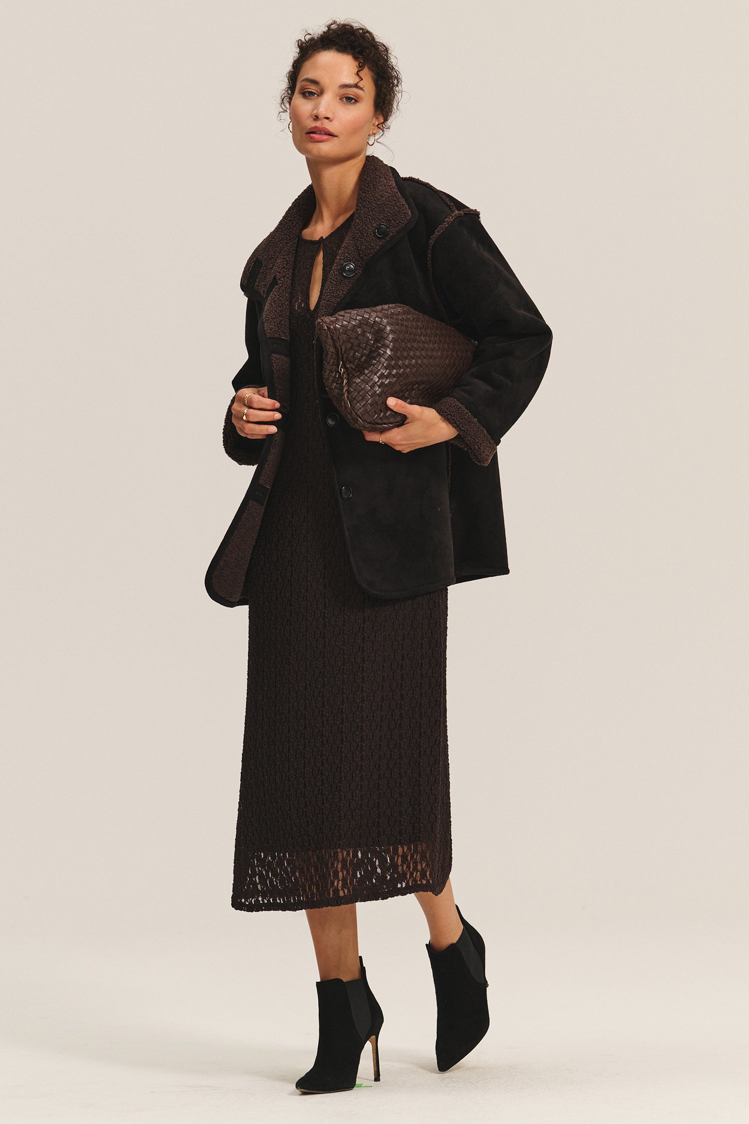 Shona reversible jacket in espresso | Velvet | MARKET