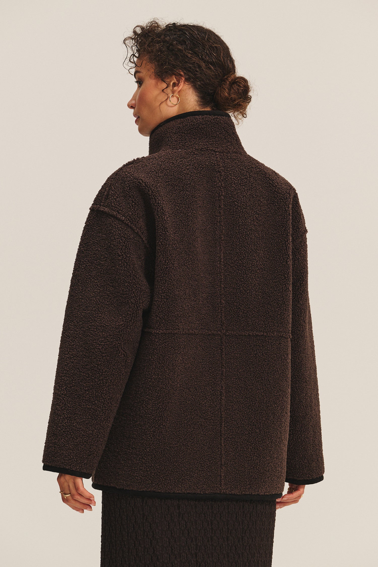 Shona reversible jacket in espresso | Velvet | MARKET
