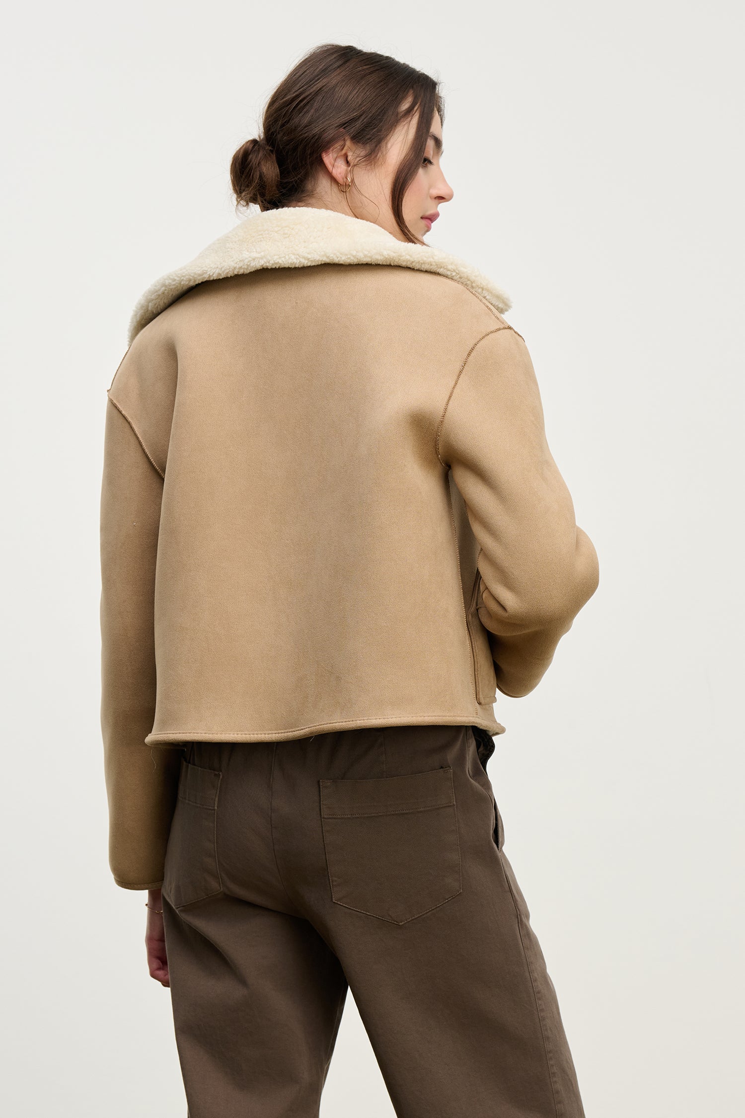 Amara reversible jacket in sand | Velvet | MARKET