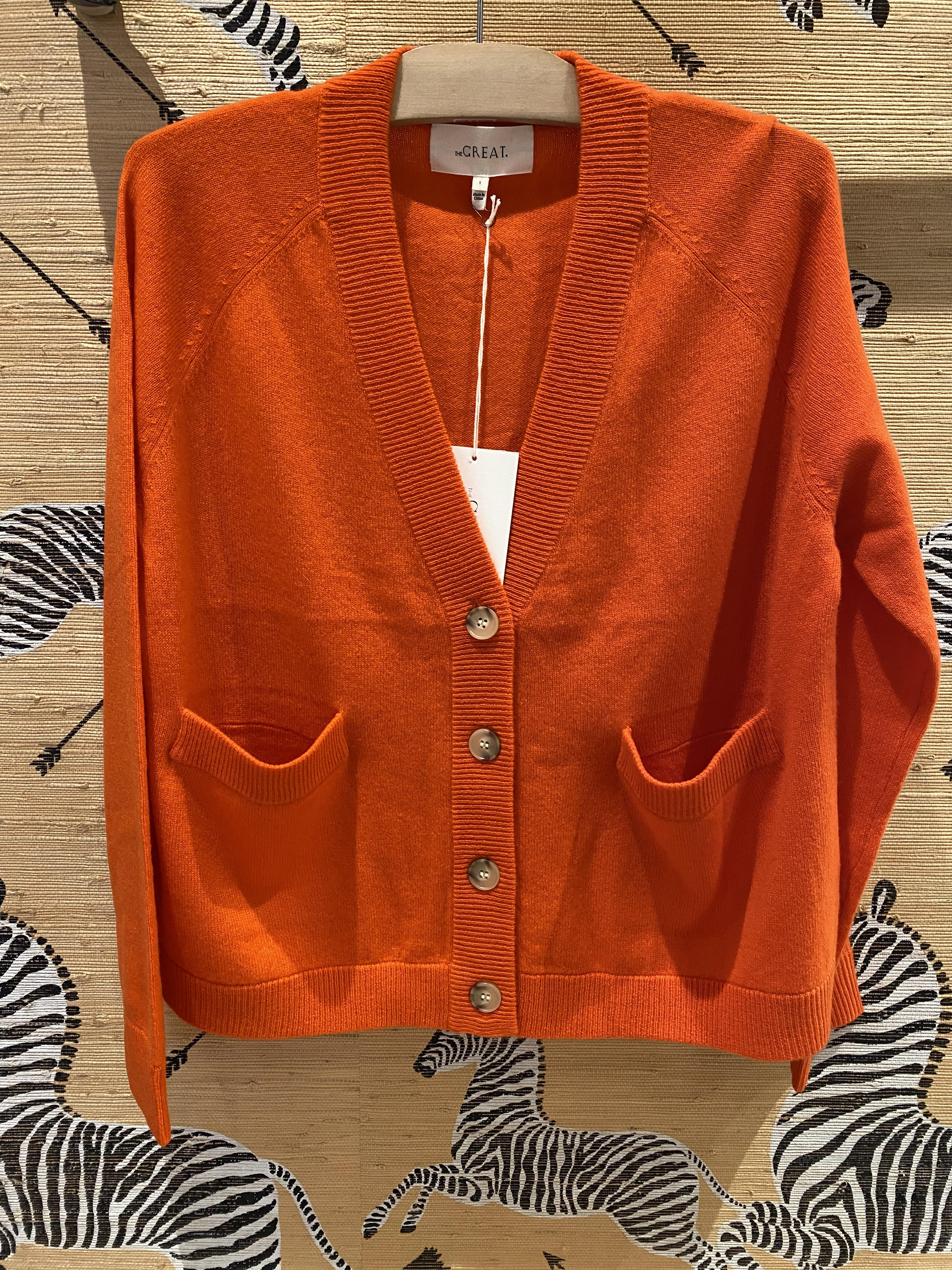 Tomato Varsity Cardi